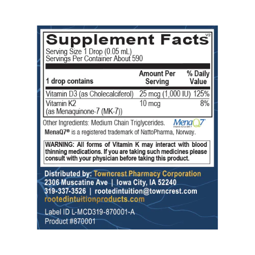Vitamin D Test + Vitamin D3 + K2 Drops