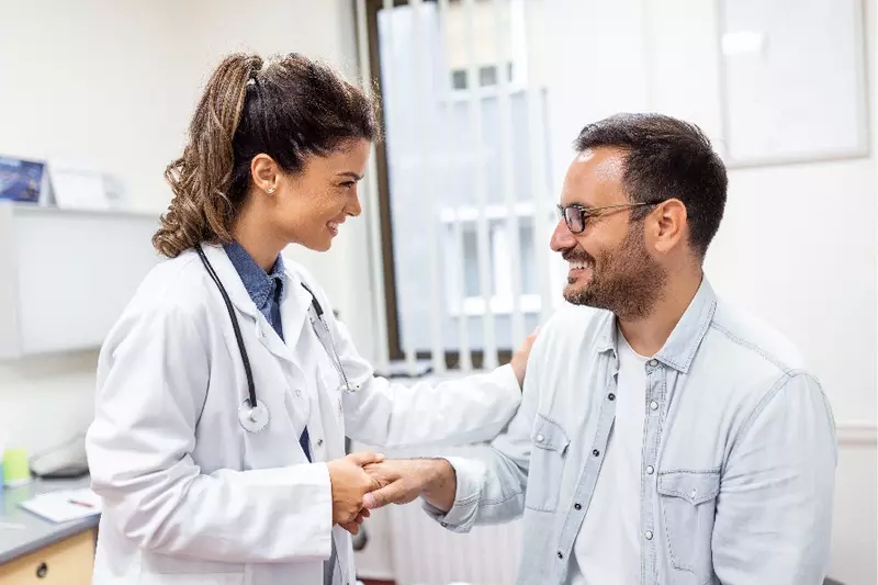 pharmacist consulting with patient