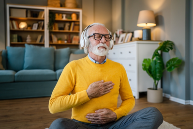 man meditating